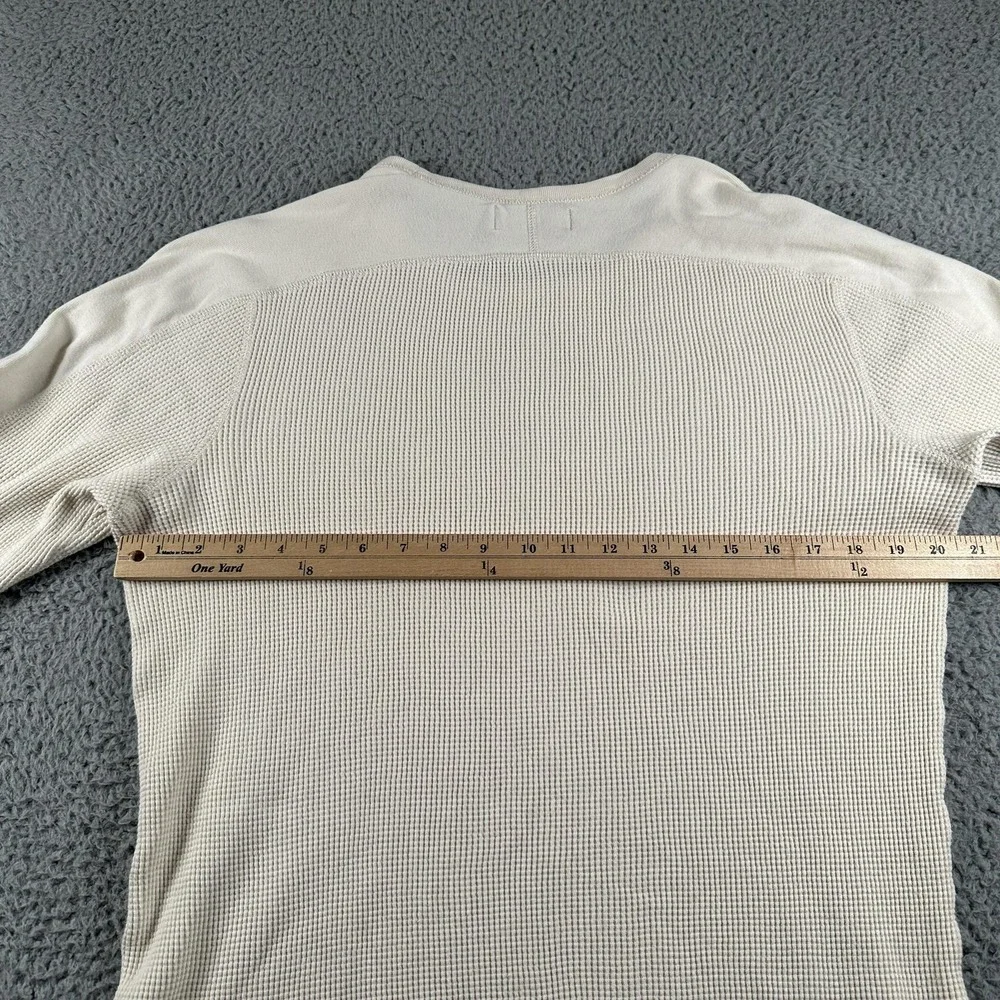 Vtg Polo By Ralph Lauren Shirt Mens XL(M Fits) White Thermal Waffle Knit Logo